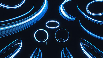 abstract blue background with circles