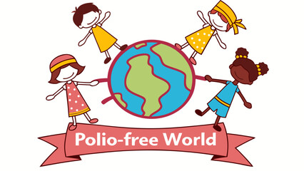 Children unite for a polio free world celebration