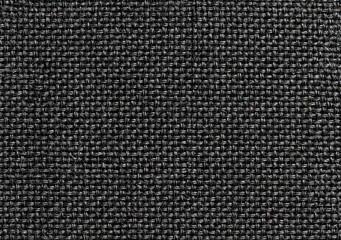 Dark grey woven textile texture; close-up showing a uniform pattern of intersecting threads creating a subtle, but noticeable fabric surface