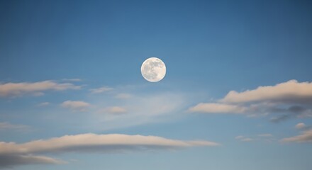 Obraz premium Full Moon Sky Cloudscape.