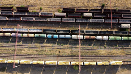 Aerial View Of transit train aerial