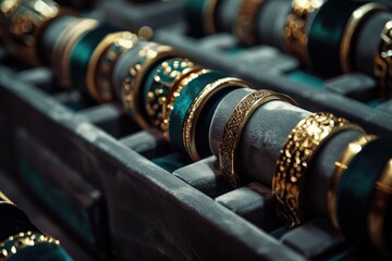 Vibrant Picture of Empty Bracelet Velvet Display