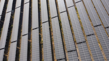 Aerial View Of solar pannels aerial