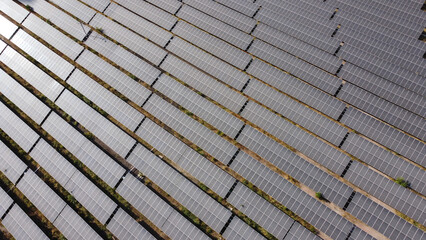 Aerial View Of solar pannels aerial