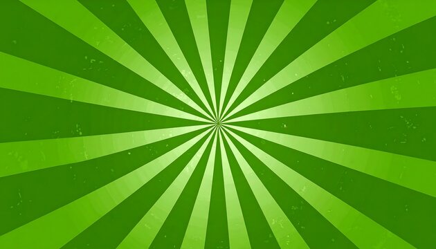 Green sunburst, retro style - Powered by Adobe