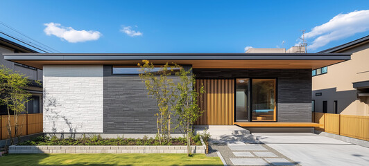 プライバシー配慮強めの日本の平屋住宅、戸建て