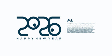 Creative Happy New Year 2026 design with modern typography and minimalist style.