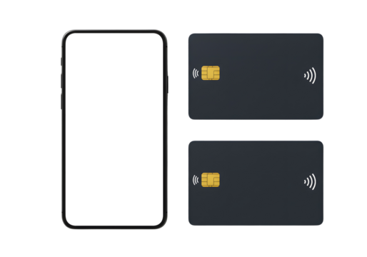 Smartphone and Cards Mockup