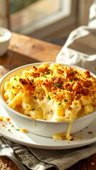 Creamy mac and cheese dish