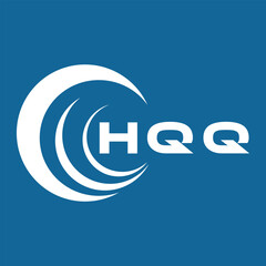 HQQ letter design. HQQ letter technology logo design on a Blue background. HQQ Monogram logo design for an entrepreneur and a business