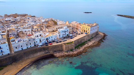 Gallipoli - Italy, Apulia - Aerial view of the northern tip of the peninsula