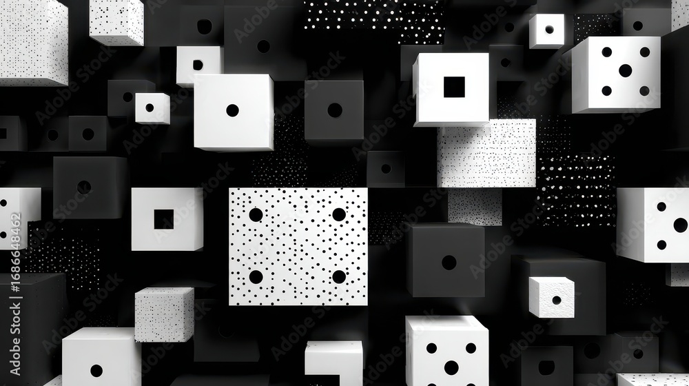 Aufkleber floating textured monochrome squares and rectangles create a layered modern abstract composition wit