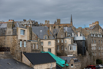 Saint Malo a fortress city in a bay of the French Atlantic coast
