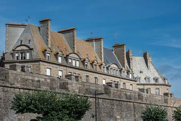 Saint Malo a fortress city in a bay of the French Atlantic coast