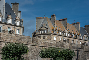 Saint Malo a fortress city in a bay of the French Atlantic coast