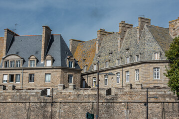 Saint Malo a fortress city in a bay of the French Atlantic coast