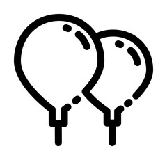 line art icon of a ballon for a birthday event
