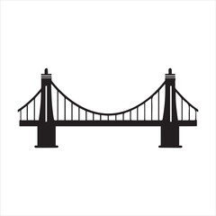 Sling of bridge silhouette