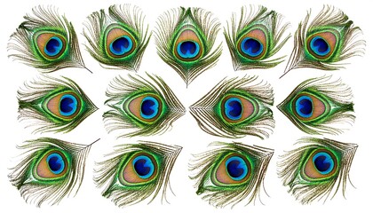 Obraz premium Peacock feather arrangement