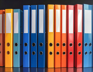 Fototapeta premium office folders on white