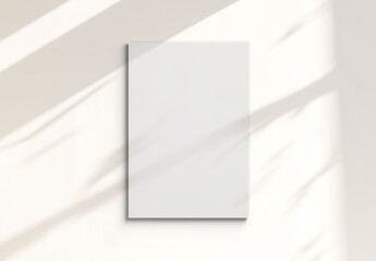 Magazine cover with soft shadows Mockup. Blank template of a catalog on white. 3D rendering