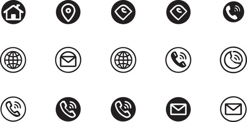 black and white buttons icon