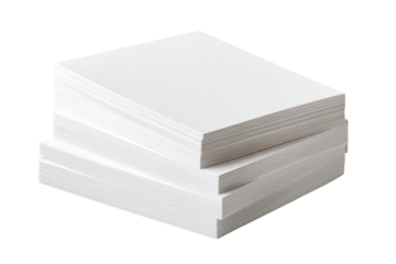 A stack of white paper sheets