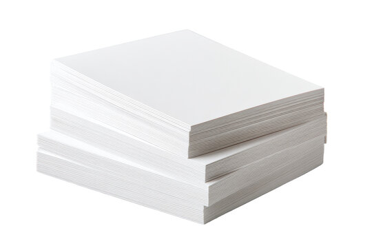 A stack of white paper sheets