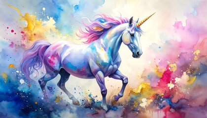 Fototapeta premium Magical creature in vibrant colors