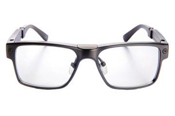 Modern smart glasses frame isolated transparent lenses for futuristic technology wearable devices transparent background