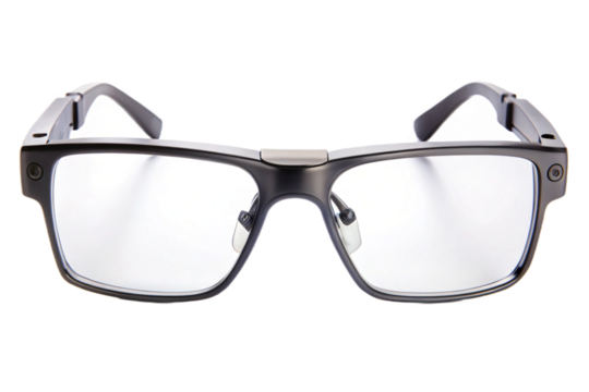 Modern smart glasses frame isolated transparent lenses for futuristic technology wearable devices transparent background