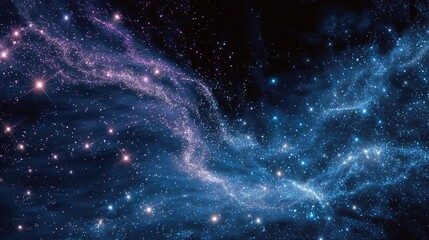 Celestial Canvas: A mesmerizing image capturing the beauty of the cosmos, a symphony of stars and celestial nebulas in shades of indigo and violet, inviting viewers into a world of cosmic wonder.