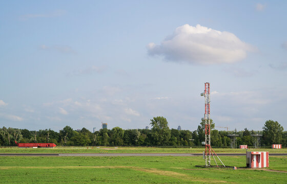 Fire brigade training ground at Rotterdam airport in the Netherlands
