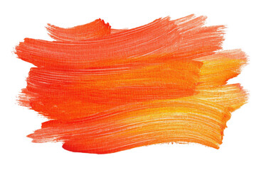 Abstract paint splatter, vibrant orange-yellow hue.  Brushstrokes create a textured, flowing shape