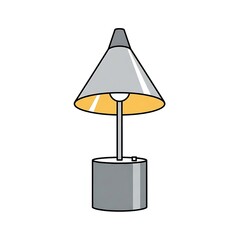 Simple Table Lamp Illustration.