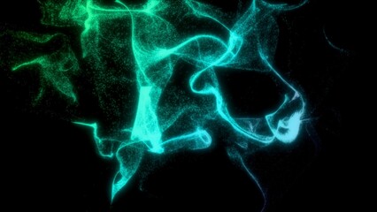 Abstract Neon Smoke Patterns