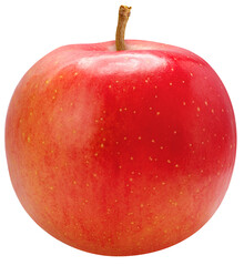 Fresh Red Apple , Isolated on White with Clipping Path PNG File.