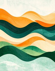 Abstract wavy landscape