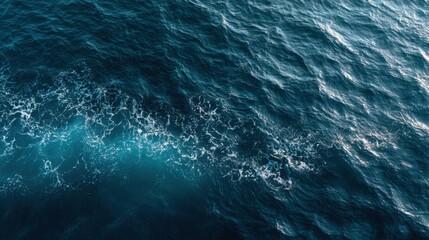Obraz premium ocean waves foam texture blue