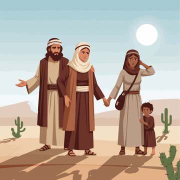 Abraham and Sara cast out Hagar and Ishmael