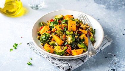 Colorful, savory vegetable dish