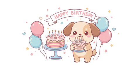 Dog happy birthday 