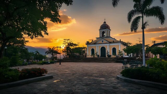 The charming town of Suchitoto, known for its cobblestone streets, colonial architecture, and surrounding nature.