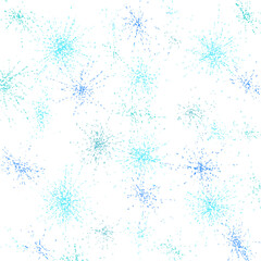 ブルーのキラキラした光の点画の背景