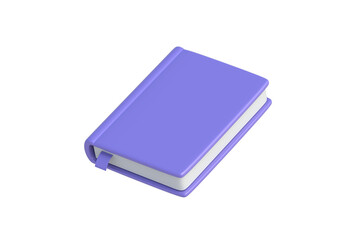 Book isolated on white background. 3d render