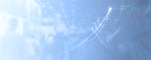 Business growth and financial success concept background