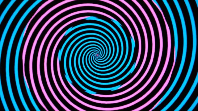 Hypnotic optical illusion effect background