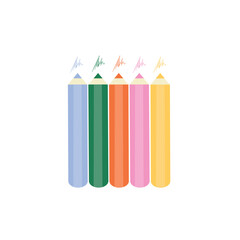 colored pencil collection. isolated illustration colorful pencils. colored pencil background.	