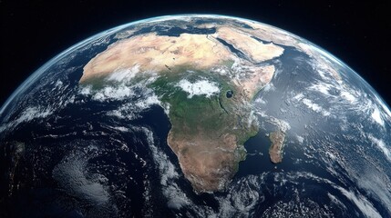 Obraz premium africa from space earth view