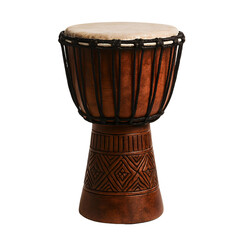 Djembe Drum with Transparent Background, Isolated Percussion Instrument